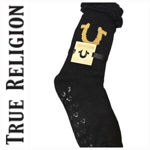 True Religion Horseshoe Logo Slipper Socks